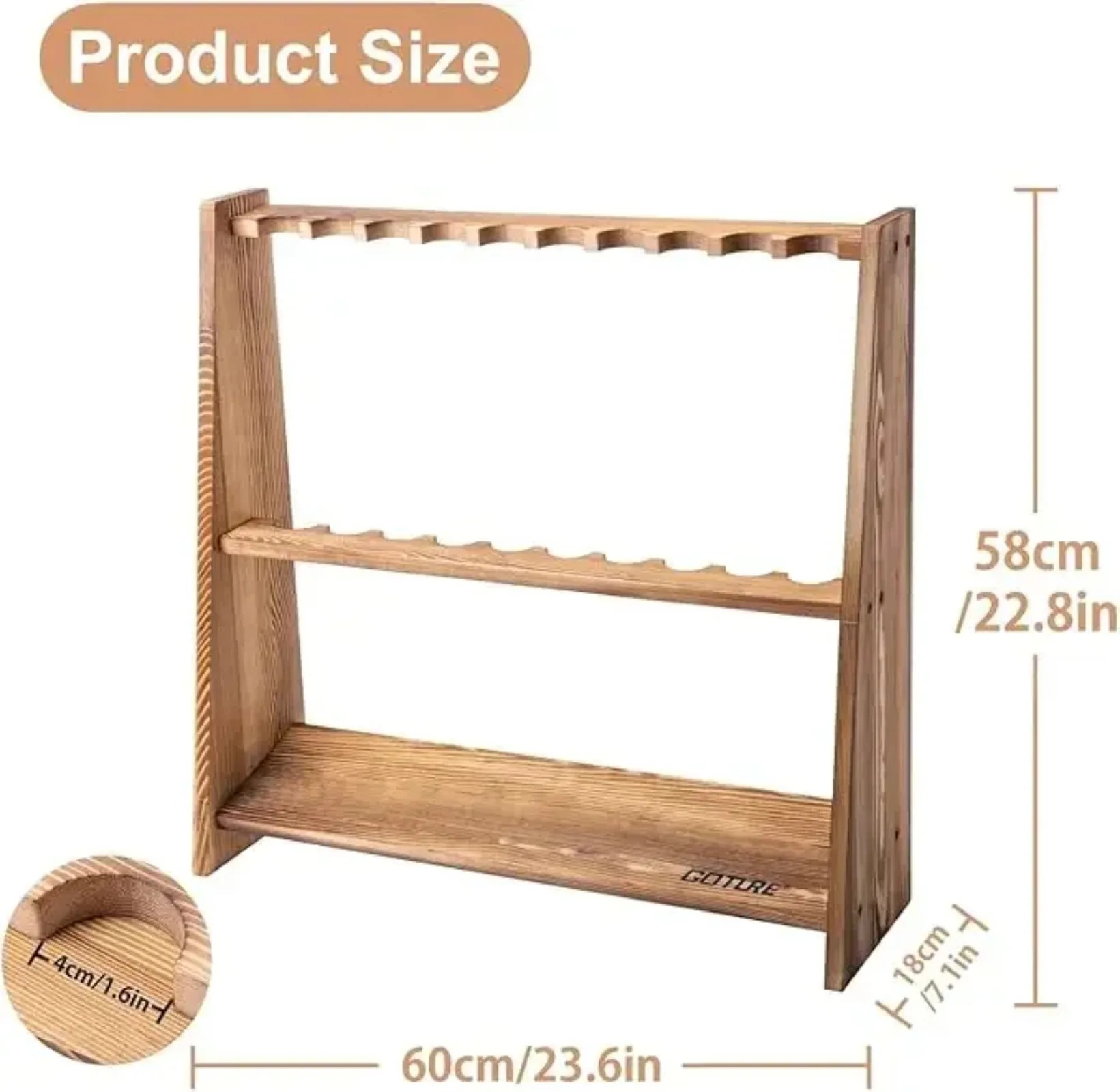 Goture 10 Slots Carbonized Pin - Fishing Rod Rack 评论和价格