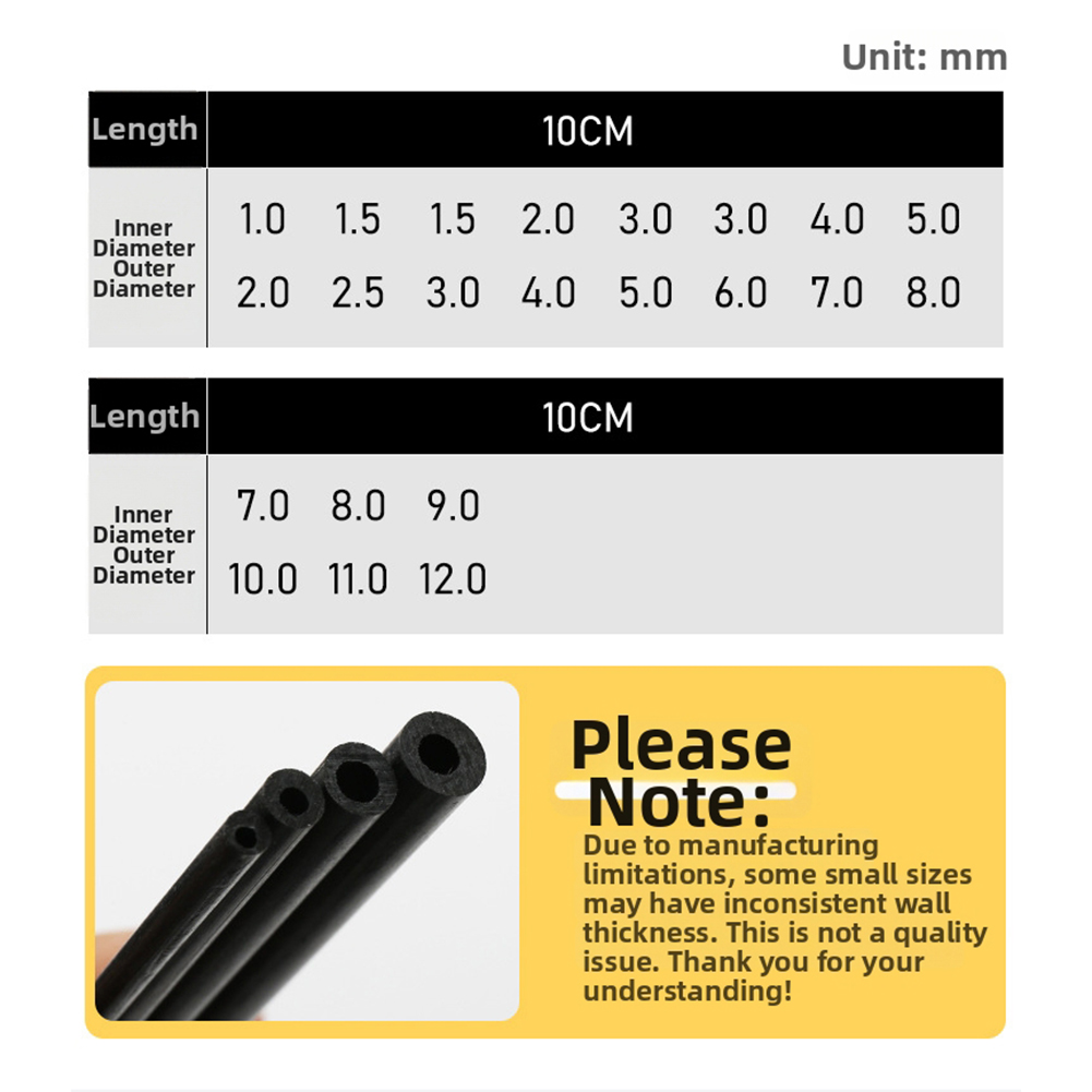 10cm Black Hollow Carbon Fiber - Fishing Rod Repair Kit 评论和价格
